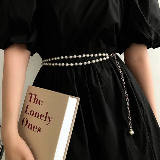 חגורת שרשרת מותן - פנינים