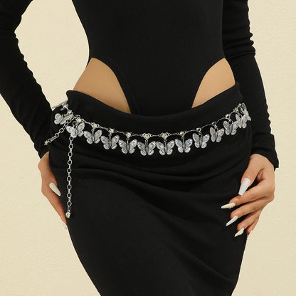 חגורת שרשרת בטן - פרפרים