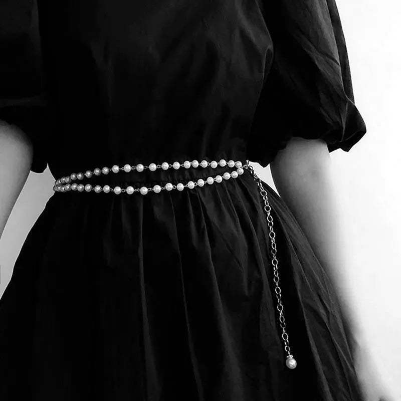 חגורת שרשרת מותן - פנינים